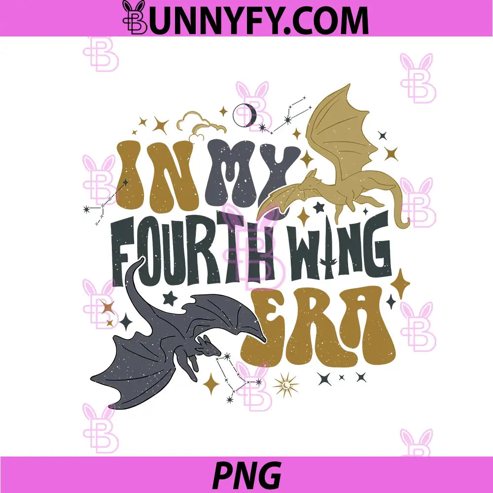 In My Fourth Wing Era Aesthetic PNG, Fourth Wing Dragon Clipart PNG
