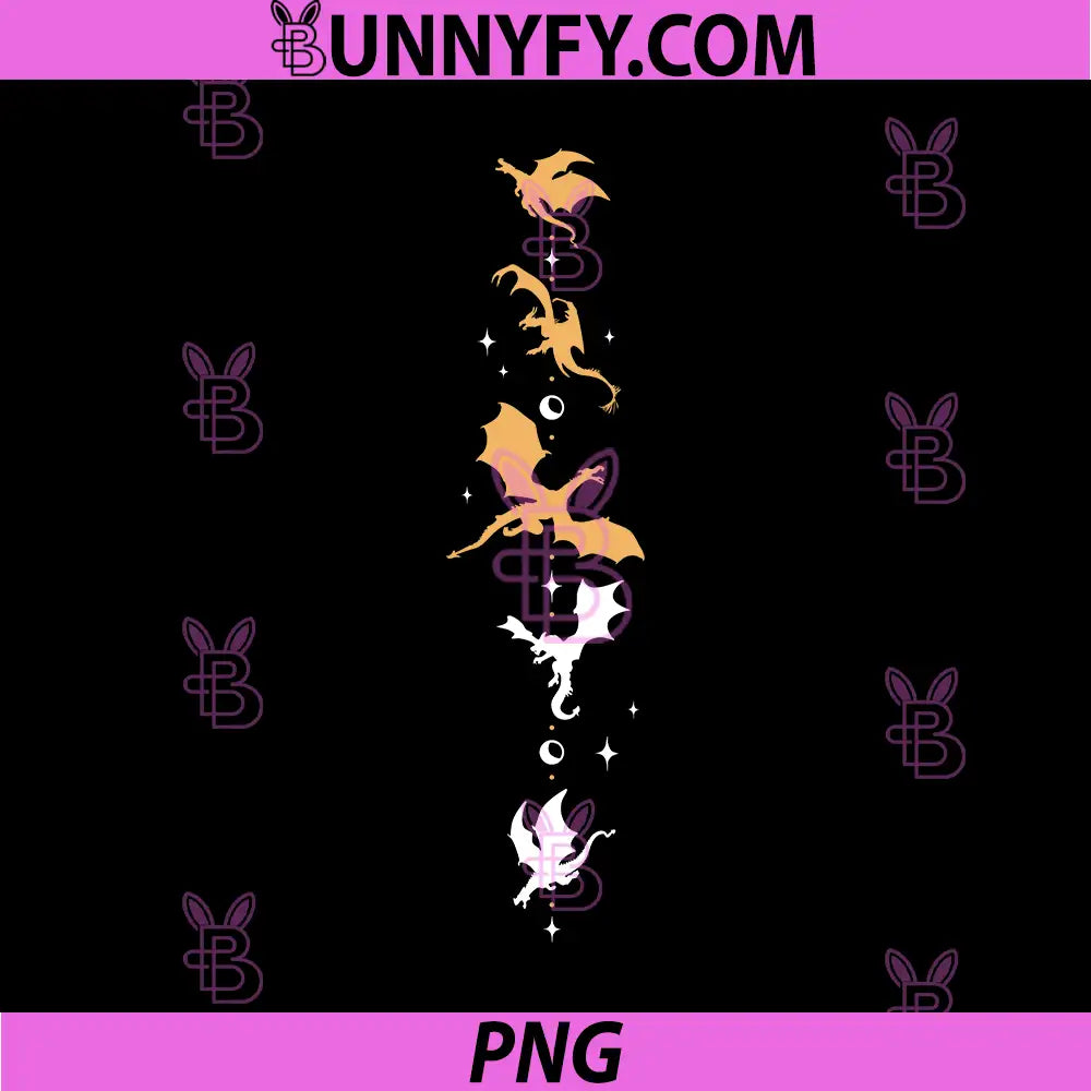 Fourth Wing Vertical Dragon Symbols PNG, Moon Cycle Fantasy Dragons PNG