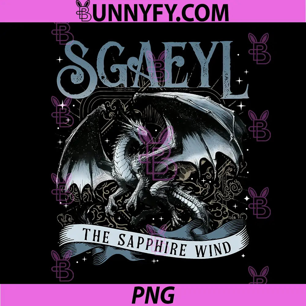 Sgaeyl The Sapphire Wind PNG, Dragon Rider Fantasy Artwork PNG