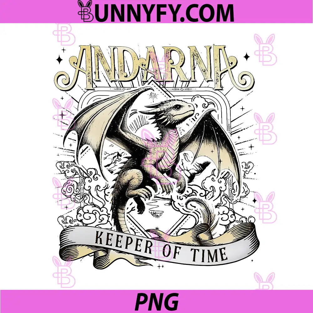 Andarna Keeper Of Time Mystic Dragon PNG, Fantasy Dragon Crest PNG