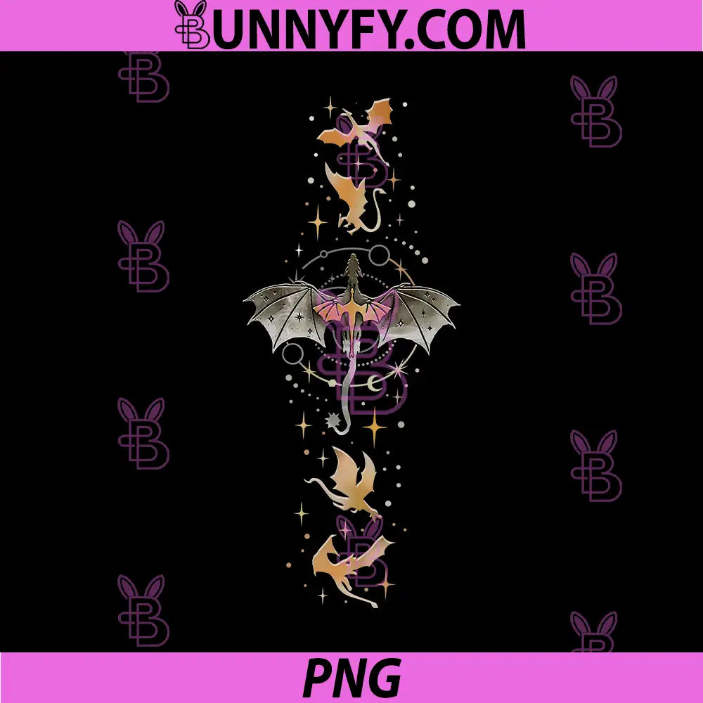 Occult Dragon Totem Design PNG, Moonlit Fantasy Dragon Art PNG