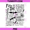 Fly Or Die Riders Quadrant Dragon Quote PNG, Dark Fantasy Bookish Art PNG