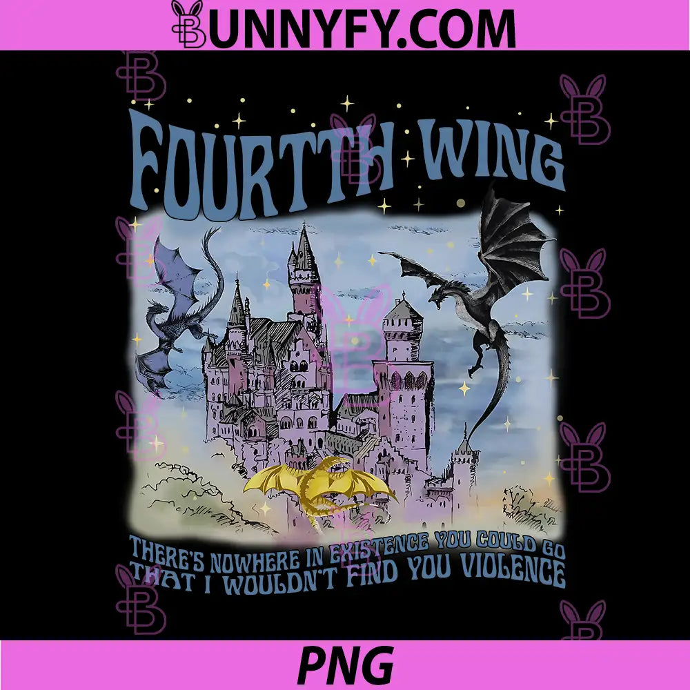 Fourth Wing Inspired Dragon Castle PNG, Romantasy Bookish Fantasy Art PNG