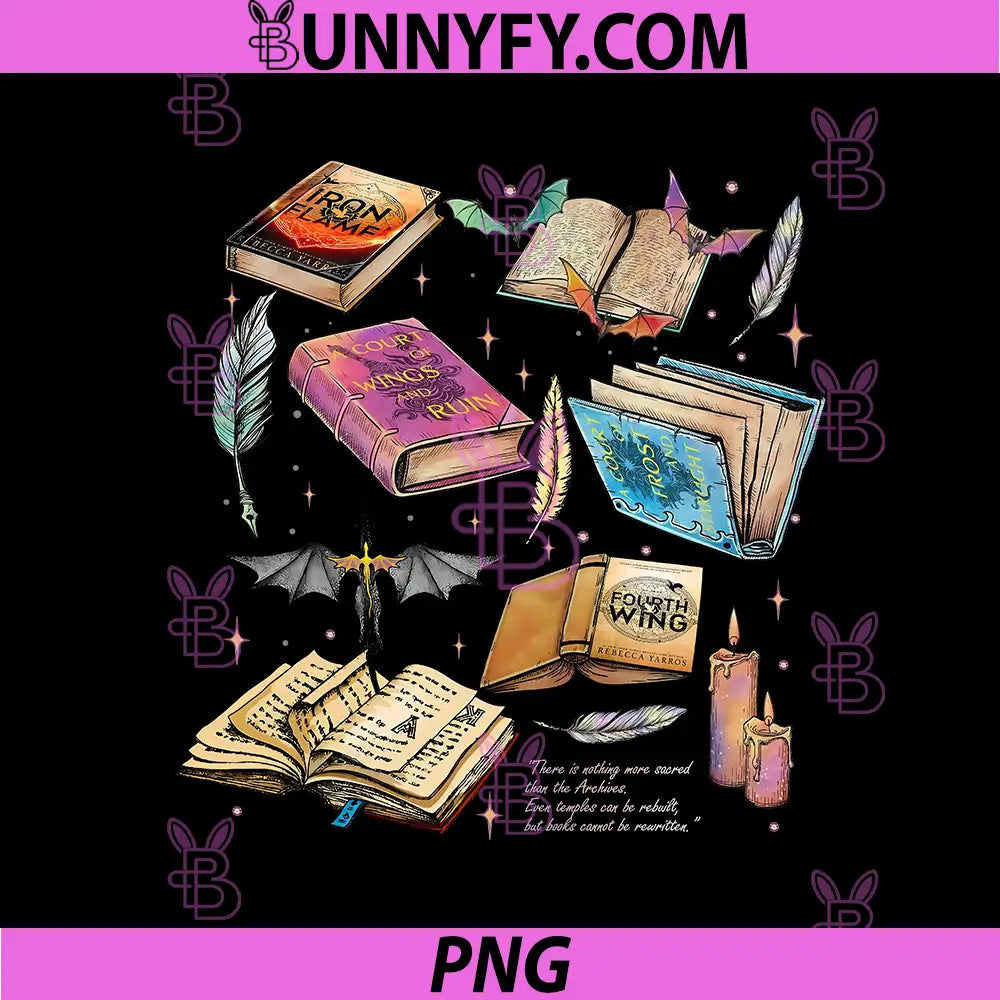 Fourth Wing Fantasy Books And Dragons PNG, Book Lover Mystic Illustration PNG
