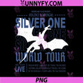 Silver One World Tour Dragon Graphic PNG, Violence Sorrengail Fourth Wing PNG