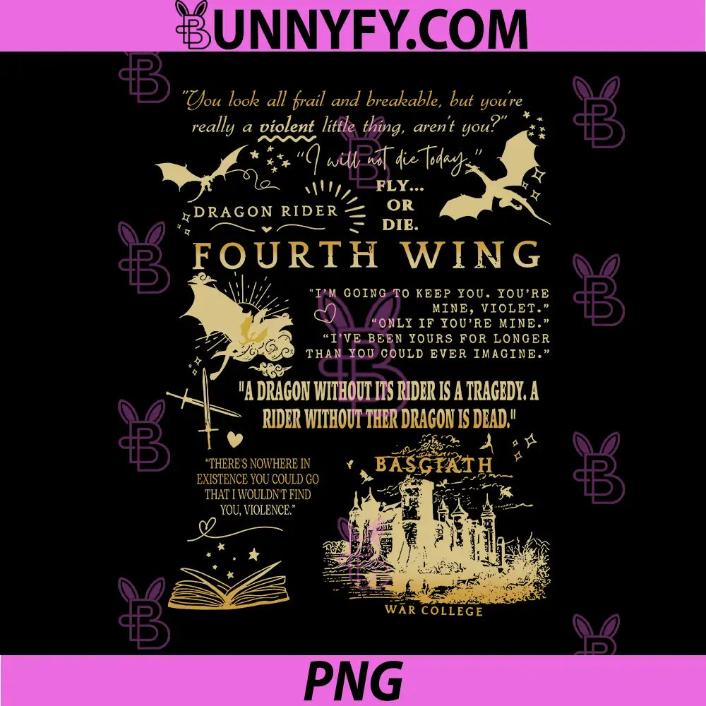 Fourth Wing Fantasy Quotes PNG, Dragon Rider Book Art PNG