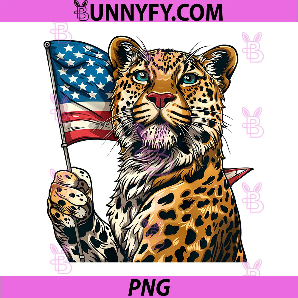 Fourth of July Leopard 4th of July PNG, USA American Flag Performance PNG