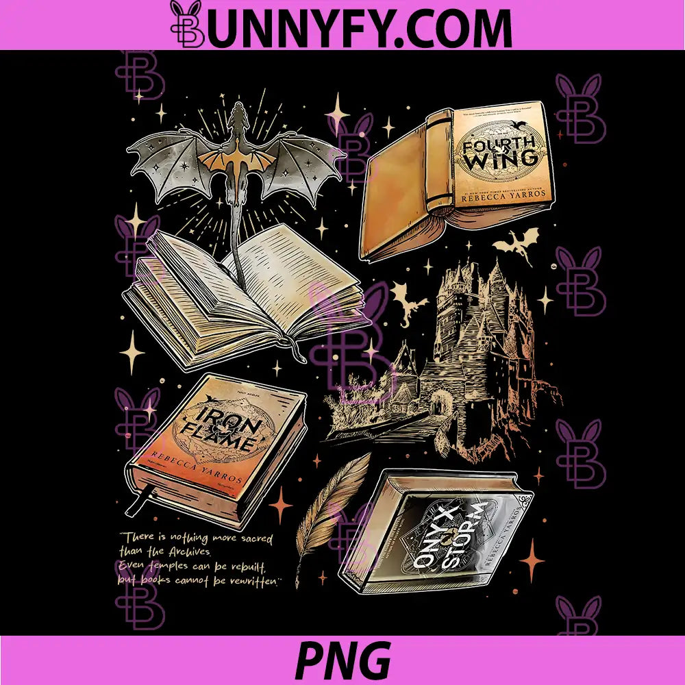 Fourth Wing Iron Flame Book Art PNG, Fantasy Dragon Castle PNG