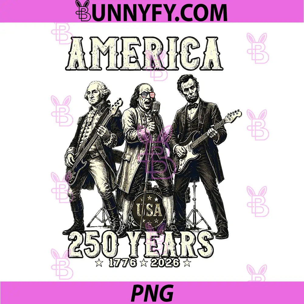 Franklins Founding PNG, Fathers Band 250 Years USA PNG