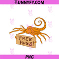 Free Hugs Alien PNG, Vintage Design PNG
