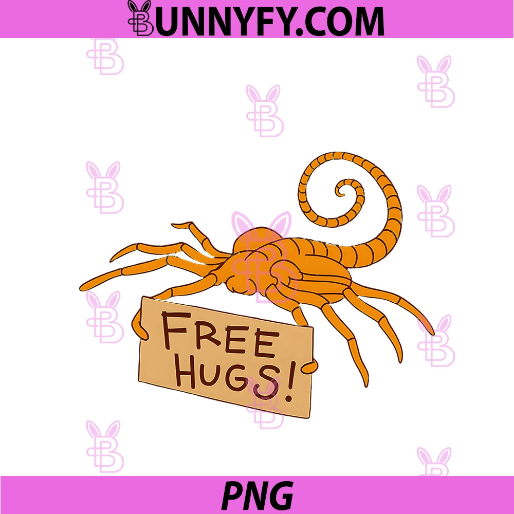 Free Hugs Alien PNG, Vintage Design PNG