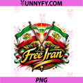 Free Iran Flag PNG, Iranian Lion Sun Political Protest Graphic PNG