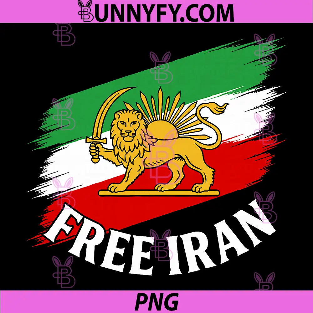 Free Iran PNG, Iranian Flag Lion PNG