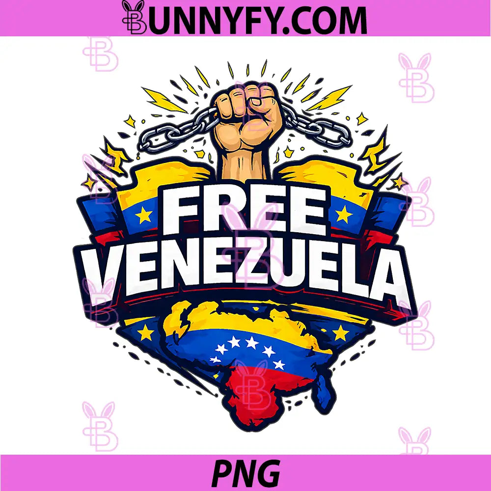 Free Venezuela Freedom Fist Graphic PNG, Venezuela Flag Protest Art PNG