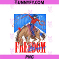 Freedom 250 Years PNG, Patriotic Rodeo Cowboy Western 4th Of July PNG