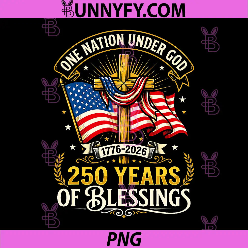 Freedom 250th Anniversary PNG, USA Flag Christian God Patriotic PNG