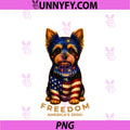 Freedom America's 250th Yorkie PNG, Patriotic US Flag 2026 PNG