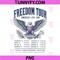 Freedom Tour 1776 2026 USA PNG, 250th Anniversary Patriotic PNG
