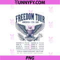 Freedom Tour 1776 2026 USA PNG, 250th Anniversary Patriotic PNG