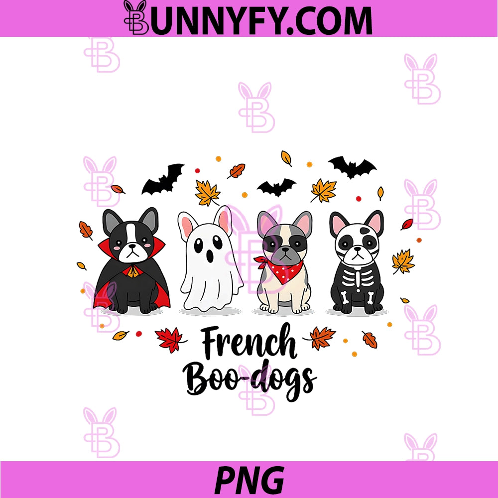 French Boo-Dog PNG, Halloween Ghost French Bulldog Fall Autumn PNG