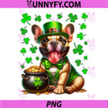 French Bulldog Saint Patricks Day PNG, Frenchie Dog PNG