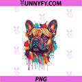 French PNG, Bulldog Colorful PNG