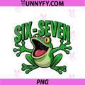 Frog 67 Meme Six Seven PNG, Funny Gen Alpha PNG