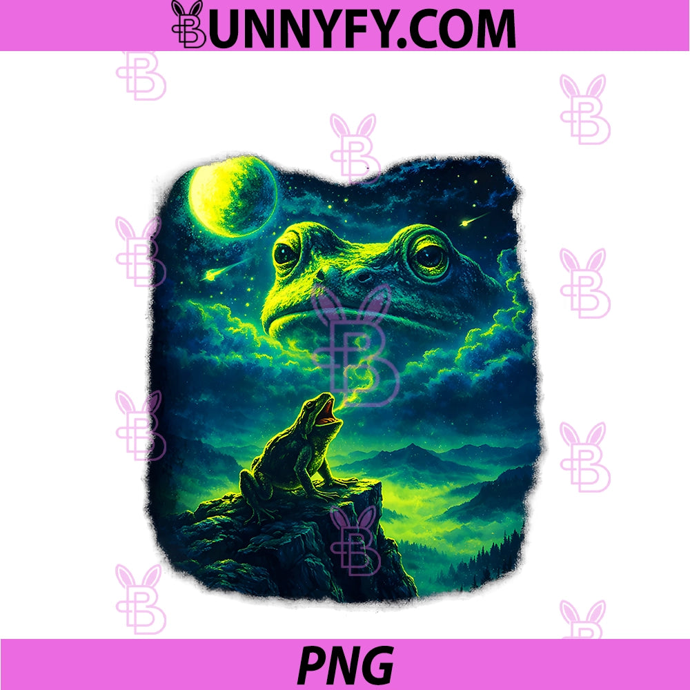Frog Howling To Moon Frogs Howl At The Moon PNG, Parody Meme PNG
