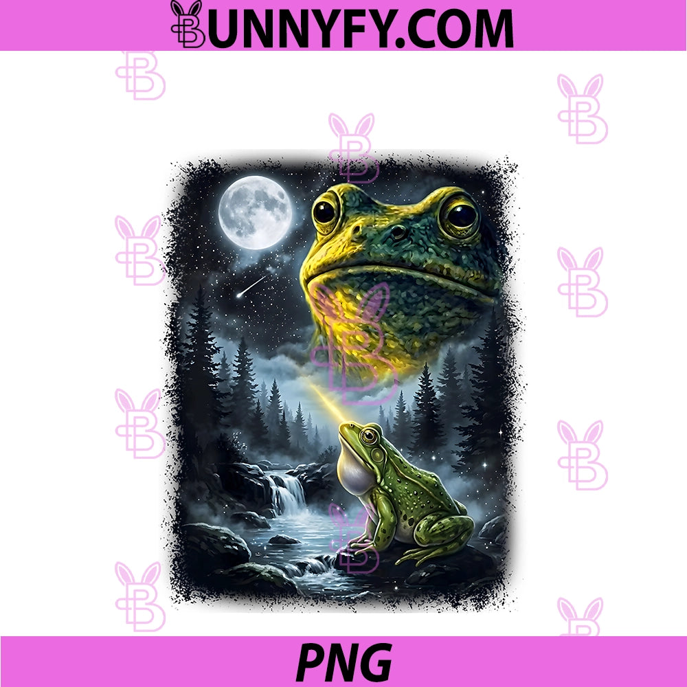 Frog Howling To Moon Frogs PNG, Howl At The Moon Parody Meme PNG