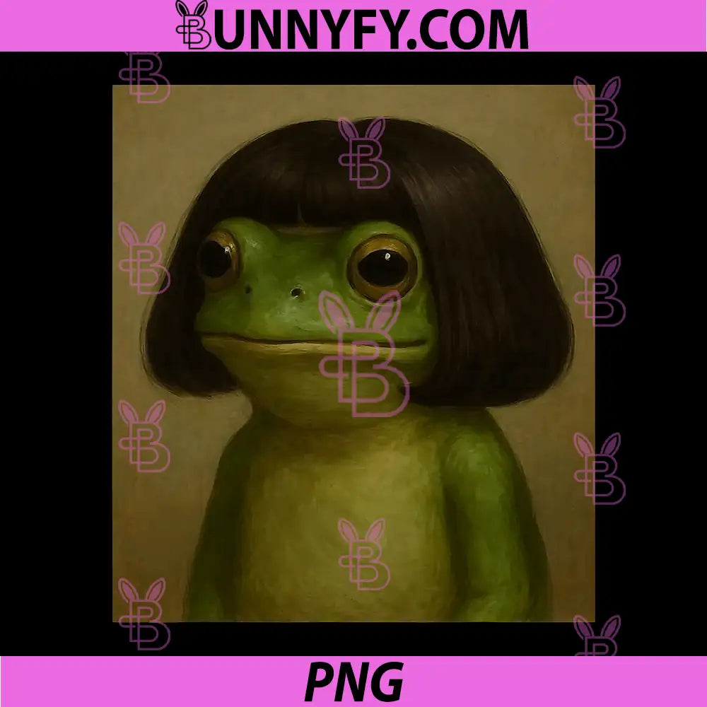Frog Wig PNG, Funny Frog Meme PNG