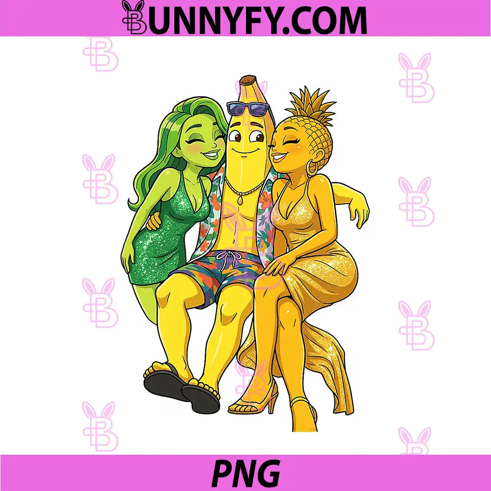 Fruit Love Island Fun PNG, Meme Trend Viral Video Fruits PNG