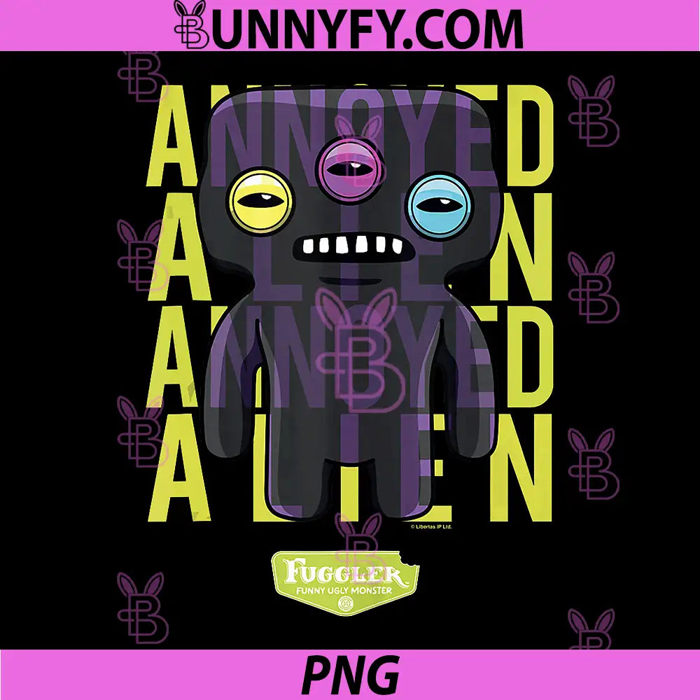 Fuggler Annoyed Alien PNG, Black Laboratory Misfits PNG