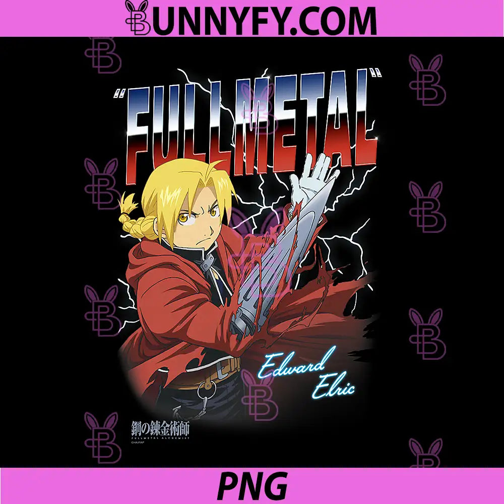 Fullmetal Alchemist Brotherhood PNG, Chrome Logo Edward Anime PNG