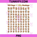 100th Day of School Teacher PNG, 100 Days of Silly Monkeys PNG
