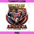 Funny 250 Years America PNG, Anniversary 250th Trump Washington PNG