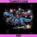 Funny 4th of July PNG, Patriotic Raccoon Dinosaur PNG