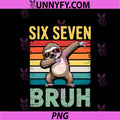 Funny 67 Meme PNG, 6 7 Dabbing Six Seven Bruh Sloth PNG