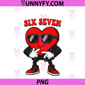 Funny 6 7 Meme PNG, Heart Gen Alpha Six Seven 67 Valentine’s Day PNG