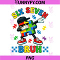 Funny 67 Puzzle Dab PNG, Autism Awareness 6 7 Six Seven PNG