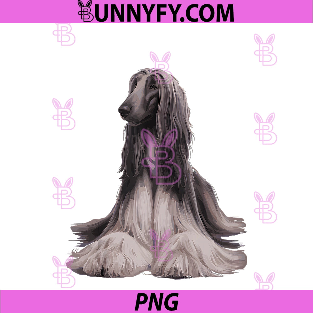 Funny Afghan Hound ArtPNG, Afghan Hound Lover PNG