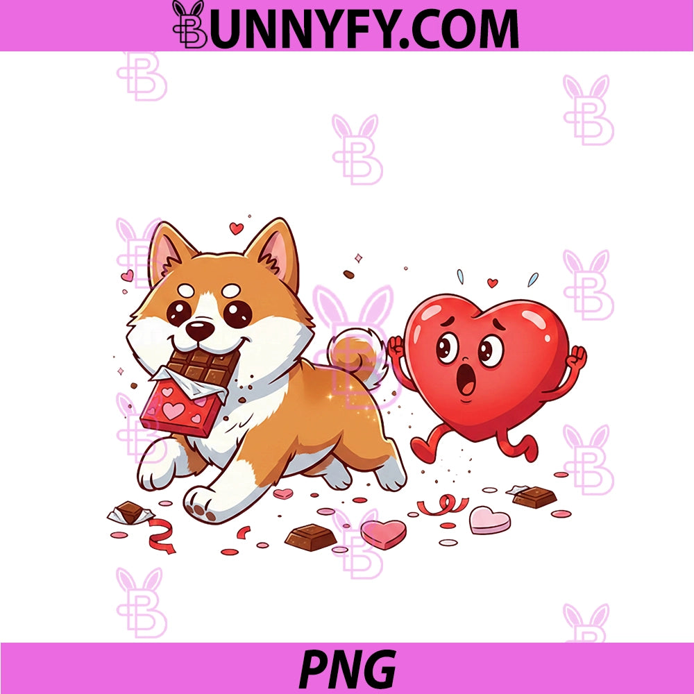 Funny Akita Heart Chocolate PNG, Valentine Dog Womens PNG