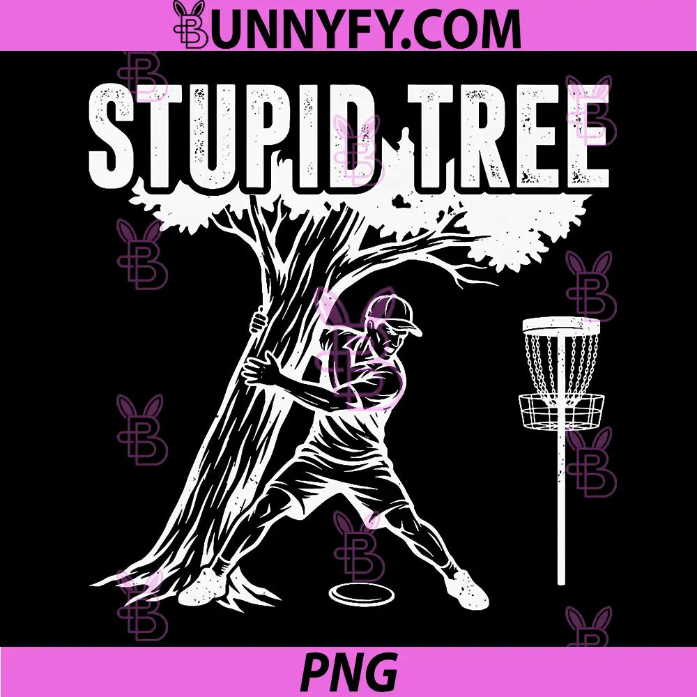 Funny Angry Disk Golf Player Saying PNG, Stupid Tree PNG