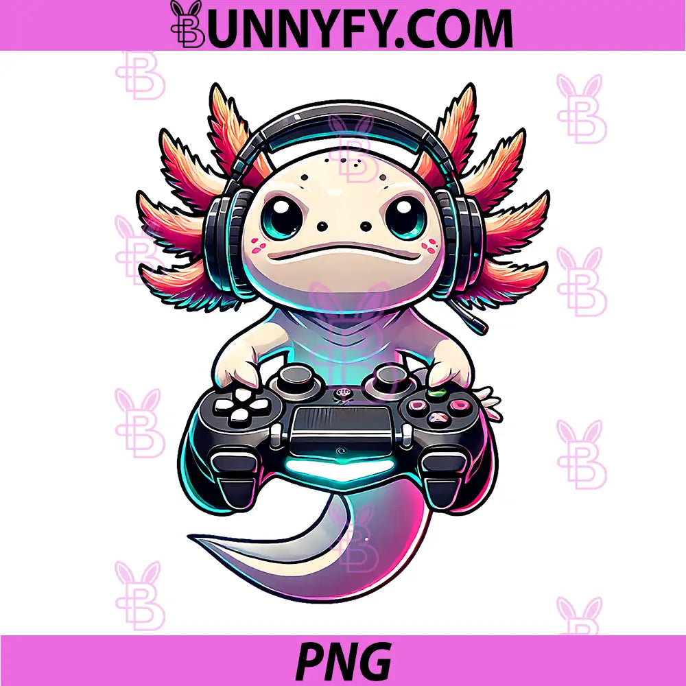 Funny Axolotl PNG, Retro Gamer Video Games PNG