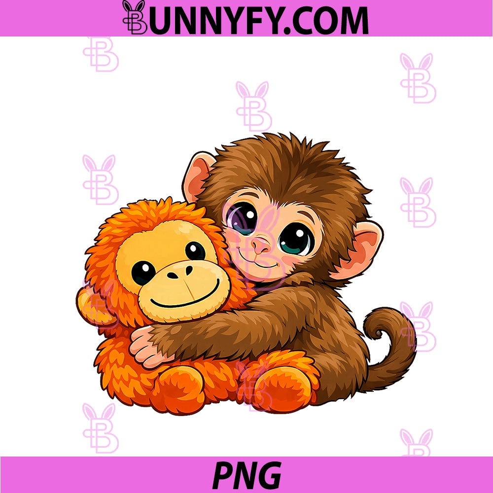 Funny Baby Monkey Punch Cute PNG, Animal PNG
