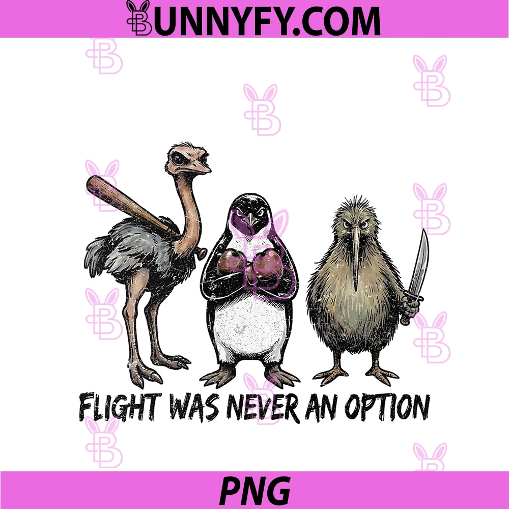 Funny Birds Squad PNG, Vintage Flight Was Never An Option PNG