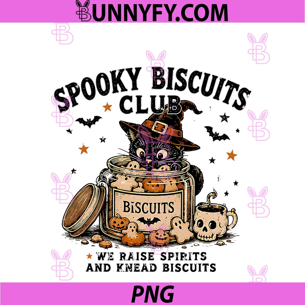 Funny Black Cat Spooky Biscuits Club PNG, Cookie Jar Witch PNG