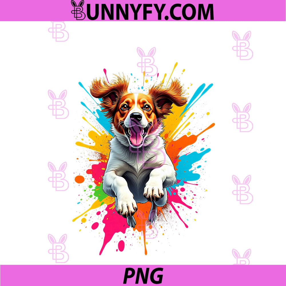 Funny Brittany Dog Jumping PNG, Design For Brittany Dog Lovers PNG