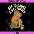 Funny Capybara PNG, Off to Cause A Kerfuffle Scooter Ride PNG
