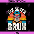 Funny Capybara Six Seven Bruh PNG, Meme 67 Gen Alpha PNG