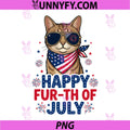 Funny Cat 4th of Jully PNG, Happy Furth of July PNG